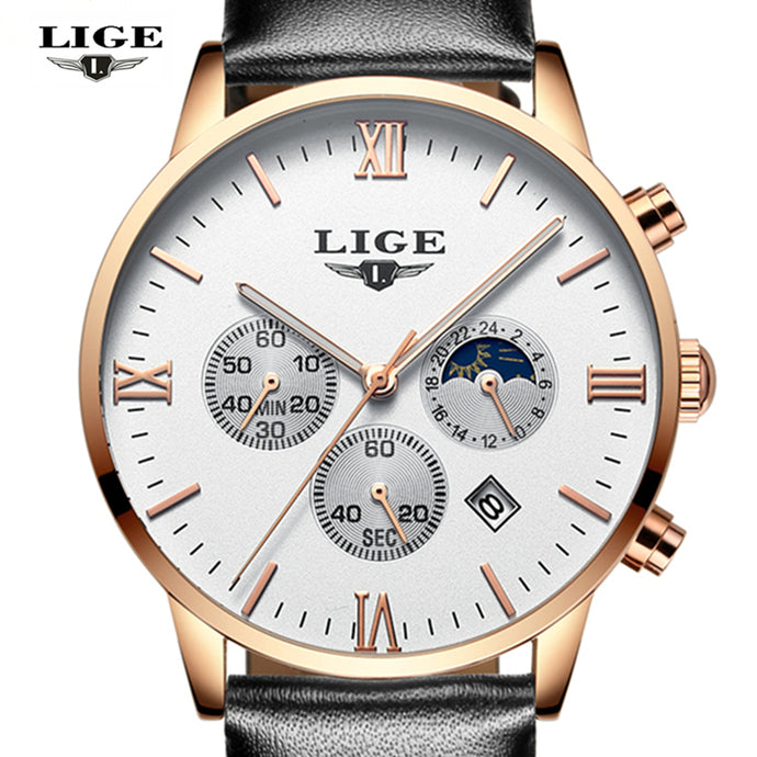 2017 Men Watches Luxury Top Brand LIGE Sport  HOUR