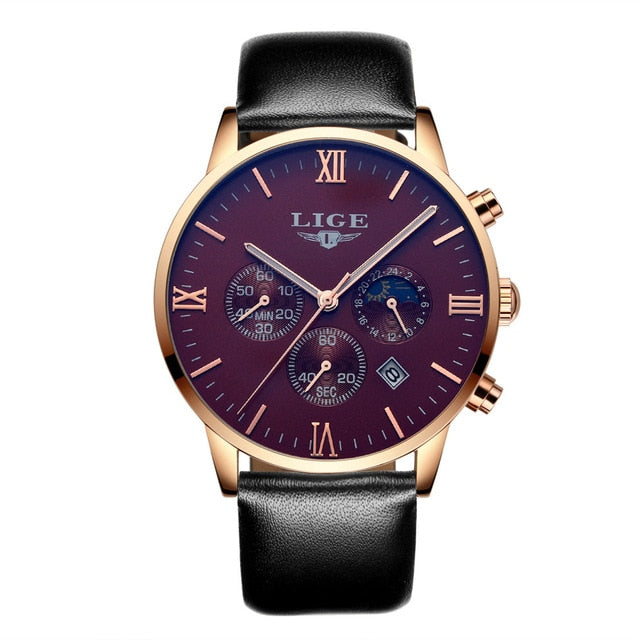 2017 Men Watches Luxury Top Brand LIGE Sport  HOUR