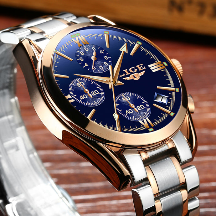 LIGE Brand Luxury Watch Fashion Quartz Sport  HOUR