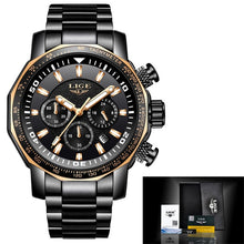 Load image into Gallery viewer, LIGE Mens Watches Top Brand Luxury Men&#39;s Military Waterproof Sports  HOUR