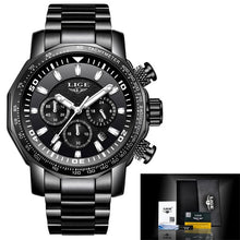 Load image into Gallery viewer, LIGE Mens Watches Top Brand Luxury Men&#39;s Military Waterproof Sports  HOUR