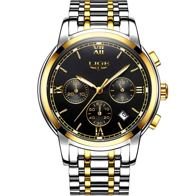 LIGE Watches Men Luxury