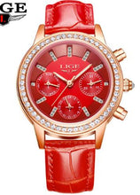 Load image into Gallery viewer, LIGE Women Fashion Gold Blue