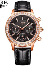 Load image into Gallery viewer, LIGE Women Fashion Gold Blue