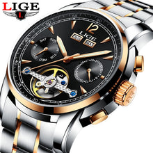 Load image into Gallery viewer, Men Watches Luxury Top Brand LIGE Tourbillon Mechanical Sports HOUR