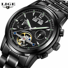 Load image into Gallery viewer, Men Watches Luxury Top Brand LIGE Tourbillon Mechanical Sports HOUR