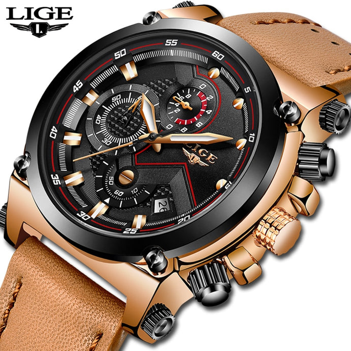 2018 LIGE Mens Watches Business Top Luxury  HOUR
