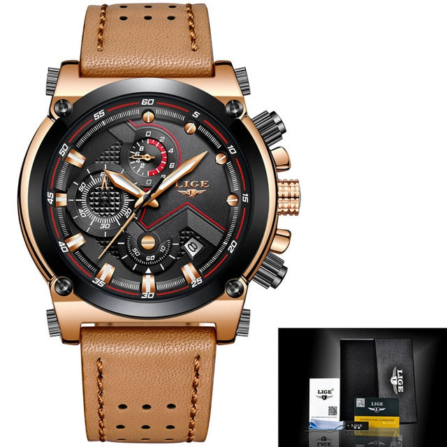 2018 LIGE Mens Watches Business Top Luxury  HOUR