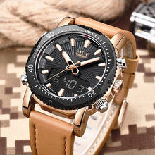Load image into Gallery viewer, LIGE New Mens Watches Top Brand Luxury Quartz Dual Display Sport  HOUR