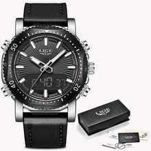 Load image into Gallery viewer, LIGE New Mens Watches Top Brand Luxury Quartz Dual Display Sport  HOUR