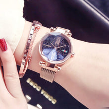 Load image into Gallery viewer, Luxury Purple Ladies Wrist Watch Women Starry Sky Magnetic