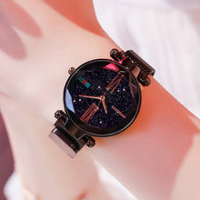 Load image into Gallery viewer, Luxury Purple Ladies Wrist Watch Women Starry Sky Magnetic