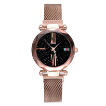 Load image into Gallery viewer, Luxury Rose Gold Bracelet Women Wrist Watch 2018 Ladies Magnet Starry Sky