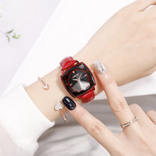 Load image into Gallery viewer, Square Ladies Wrist Watches Starry Sky Female Clock Leather
