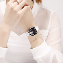 Load image into Gallery viewer, Square Ladies Wrist Watches Starry Sky Female Clock Leather