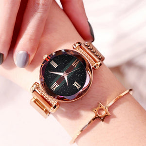 2019 New Luxury Female Watch Magnet Stainless Steel Mesh Strap