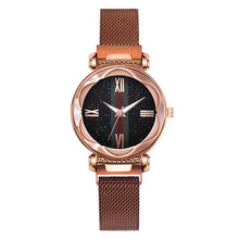 Load image into Gallery viewer, 2019 New Luxury Female Watch Magnet Stainless Steel Mesh Strap