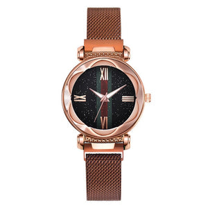 2019 New Luxury Female Watch Magnet Stainless Steel Mesh Strap
