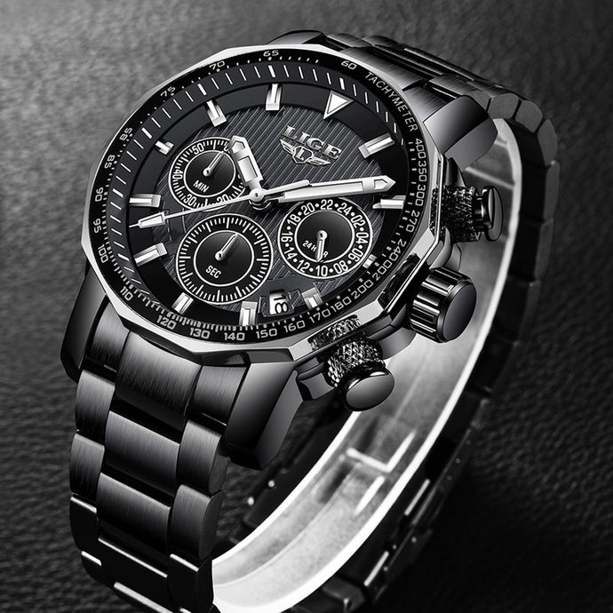 LIGE Men Watches Fashion  HOUR