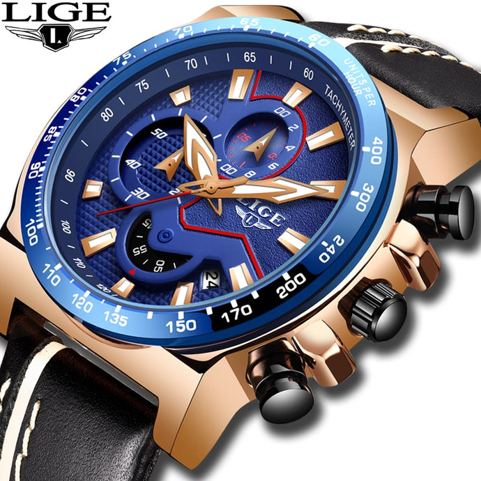 2019 New LIGE Mens Watches Top Brand Luxury Casual  HOUR