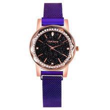 Load image into Gallery viewer, Luxury Diamond Magnetic Women Wrist Watches Starry Sky Purple