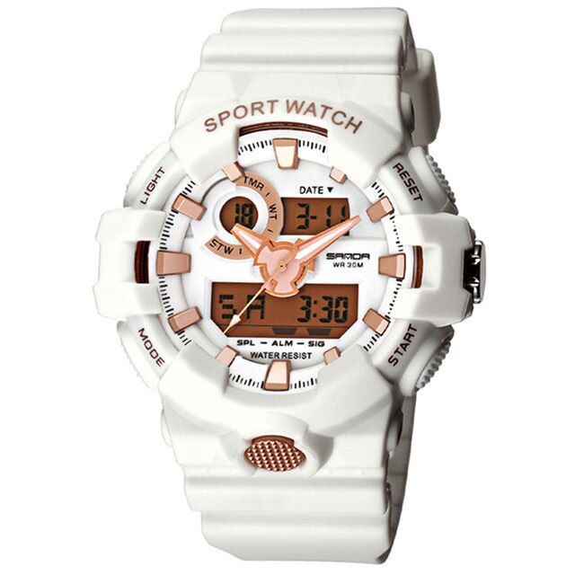 2019 LED Digital Watch Women Stylish Sport  Watch Dual Display 30M Waterproof