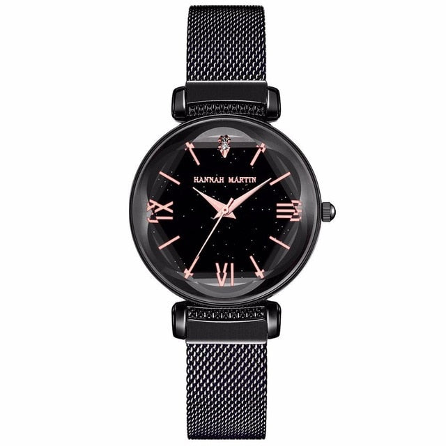 Luxury Brand Starry Sky Women Watches Rose Gold Magnetic Ladies Wrist