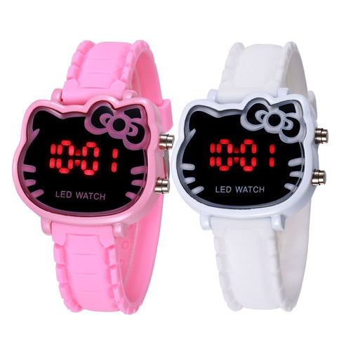 2019 New Fashion Hello Kitty Watch Cartoon Cat Girl Clock Watches Kids